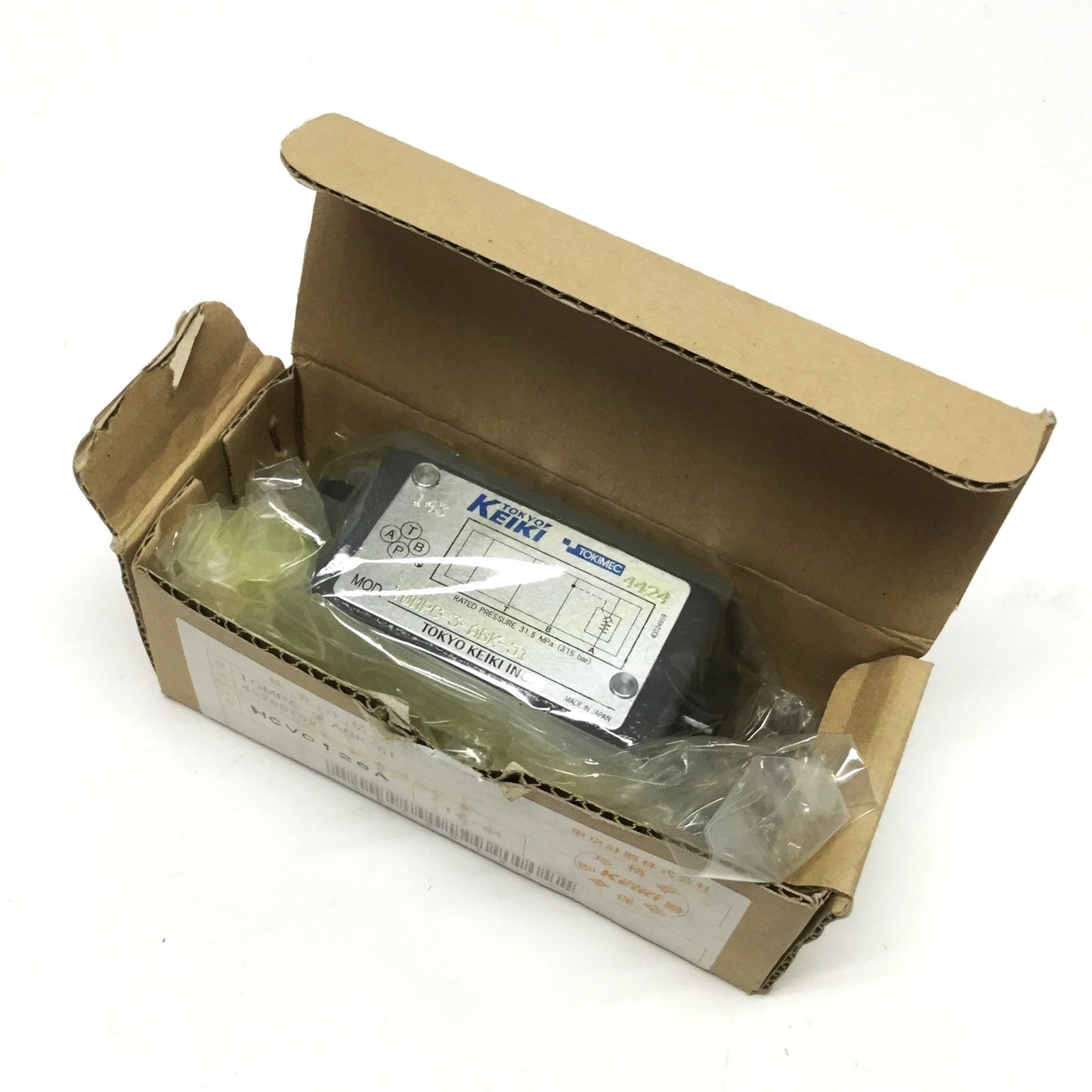 New – Open box Tokyo Keiki TGMPC-3-ABK-51 Hydraulic Piloted Check Valve, 0.1MPa Crack Pressure