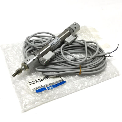 New – Open box SMC CDJ2L16-75A-H7BAL Air Cylinder, Ø16mm Bore, 75mm Stroke w/Auto Switches