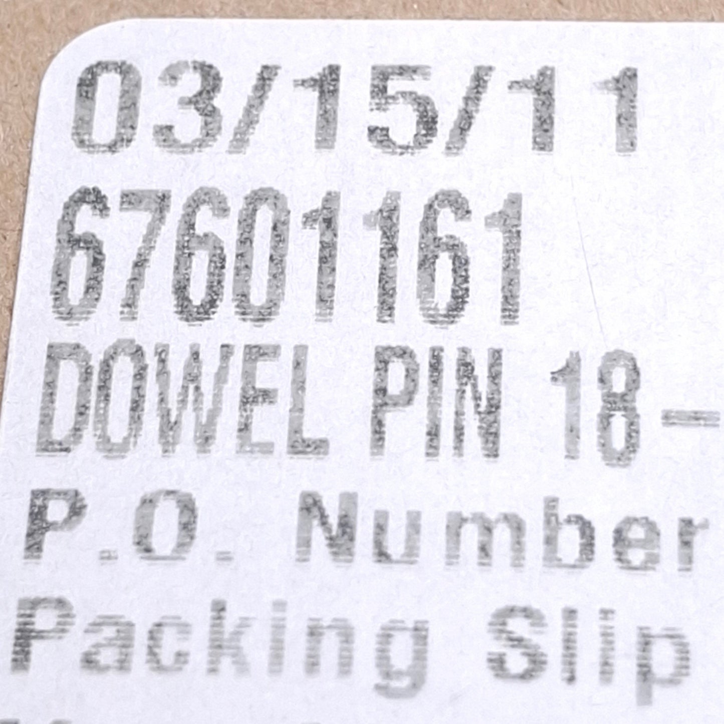 New – Open box Lot of 12 MSC 67601161 Stainless Steel Dowel Pin ø1/4in Diameter, 2in Length