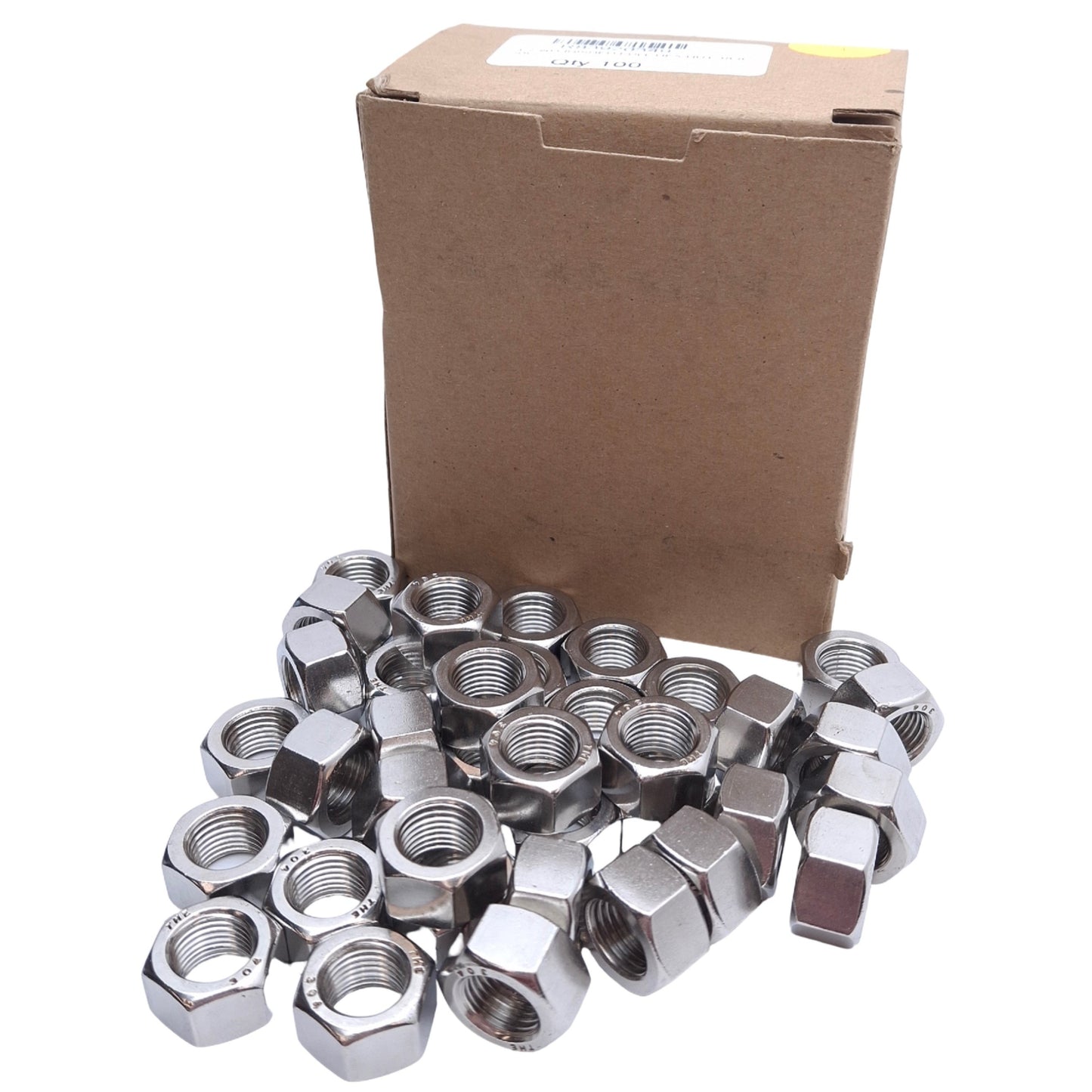 New Lot of 100 MSC 87925749 Hex Nut 1/2-20in Thread Size, 3/4in Width, 7/17in Height