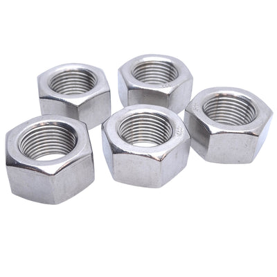 New – Open box Lot of 5 MSC 87925772 Stainless Steel Hex Nut 3/4-16in Thread, 1-1/8in Width
