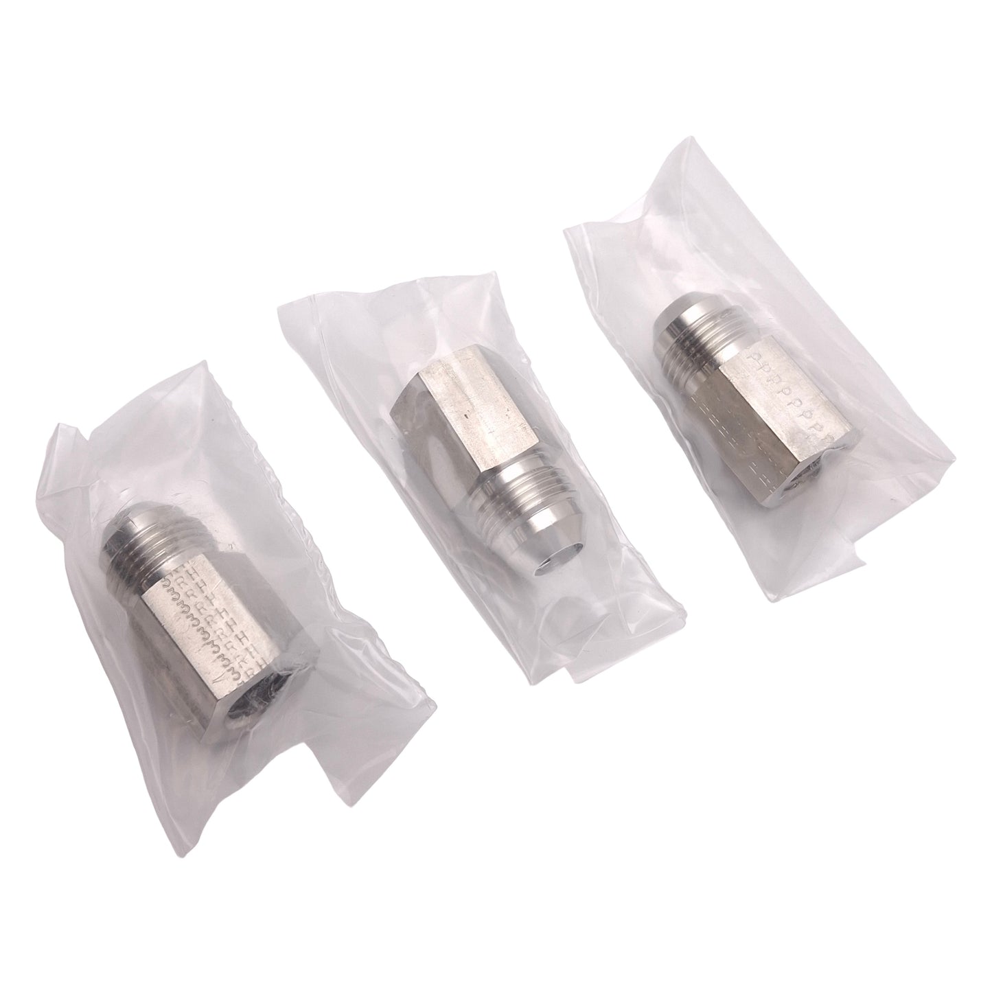 New Lot of 3 Parker 8-4 GTX-SS Triple-Lok 37° Flare Fitting, JIC -8, 1/4" NPT Female