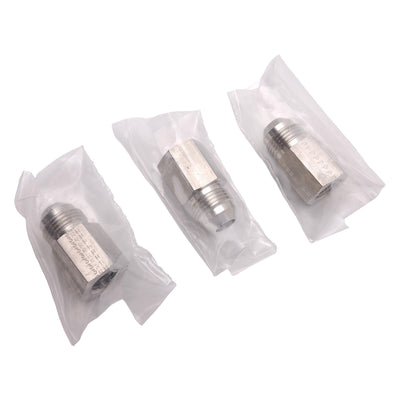 New Lot of 3 Parker 8-4 GTX-SS Triple-Lok 37° Flare Fitting, JIC -8, 1/4" NPT Female