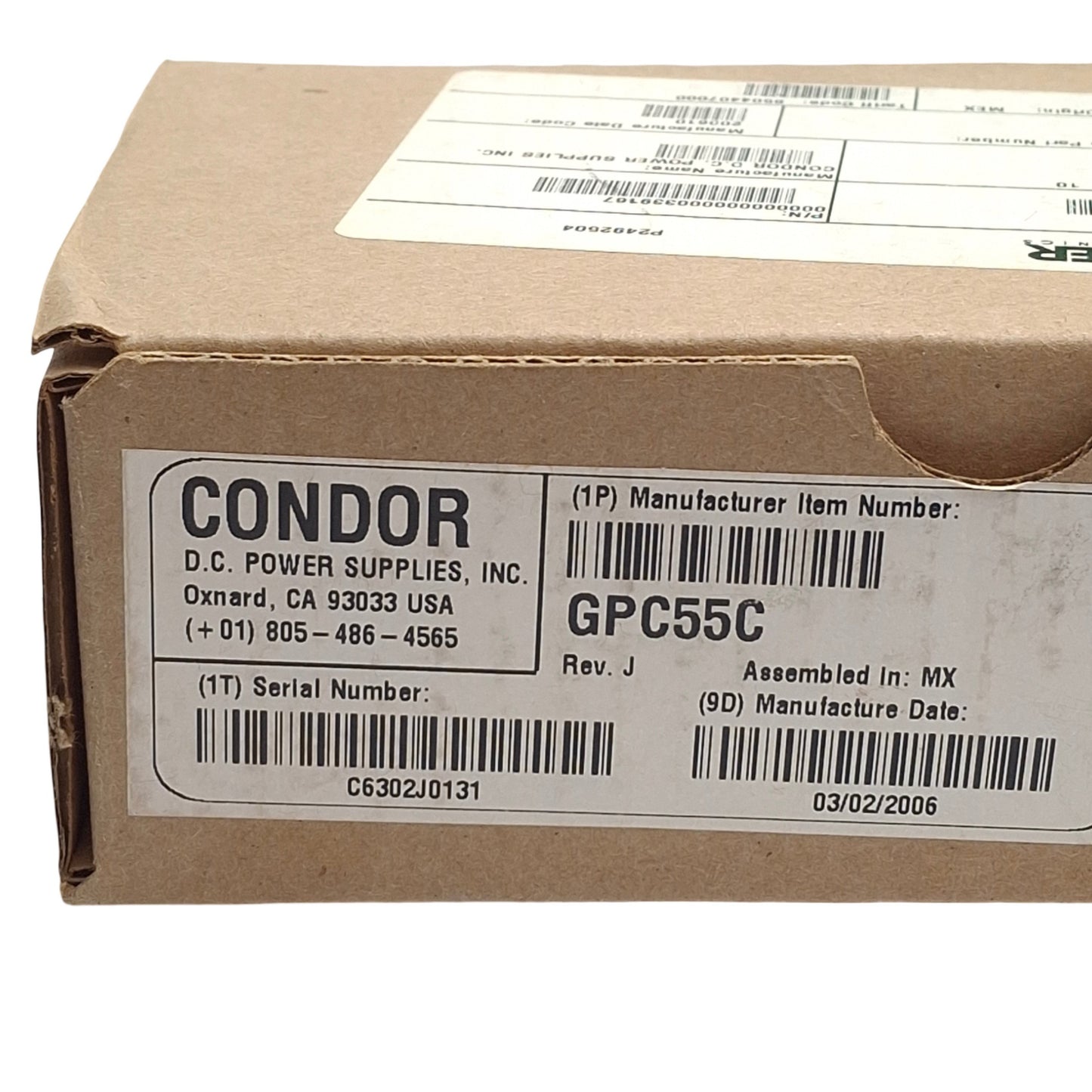 New Condor GPC55C Switching Power Supply 4-Output 100-240VAC In, ±5/±15VDC 55W Out