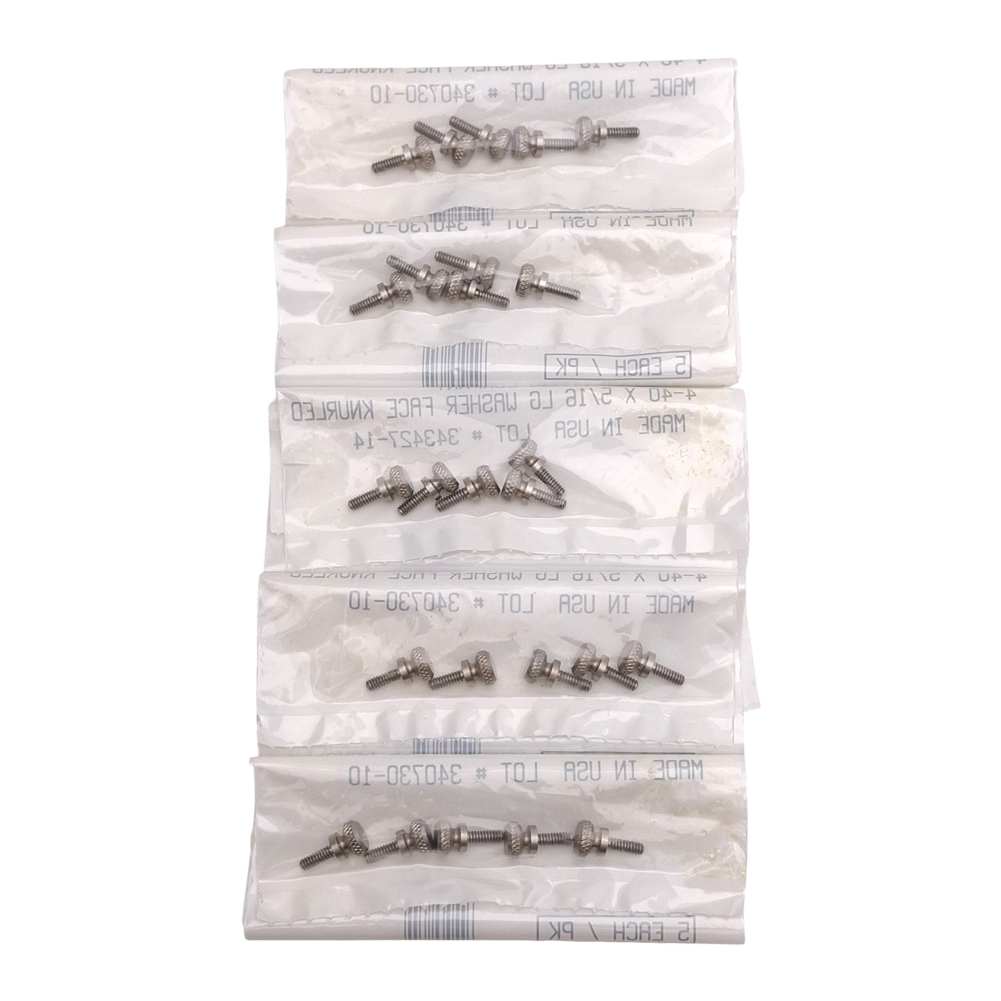 New Lot of 25 Richard Manno WFTSSS000 Thumb Screw, #4-40 x 5/16in Long, 18-8SS