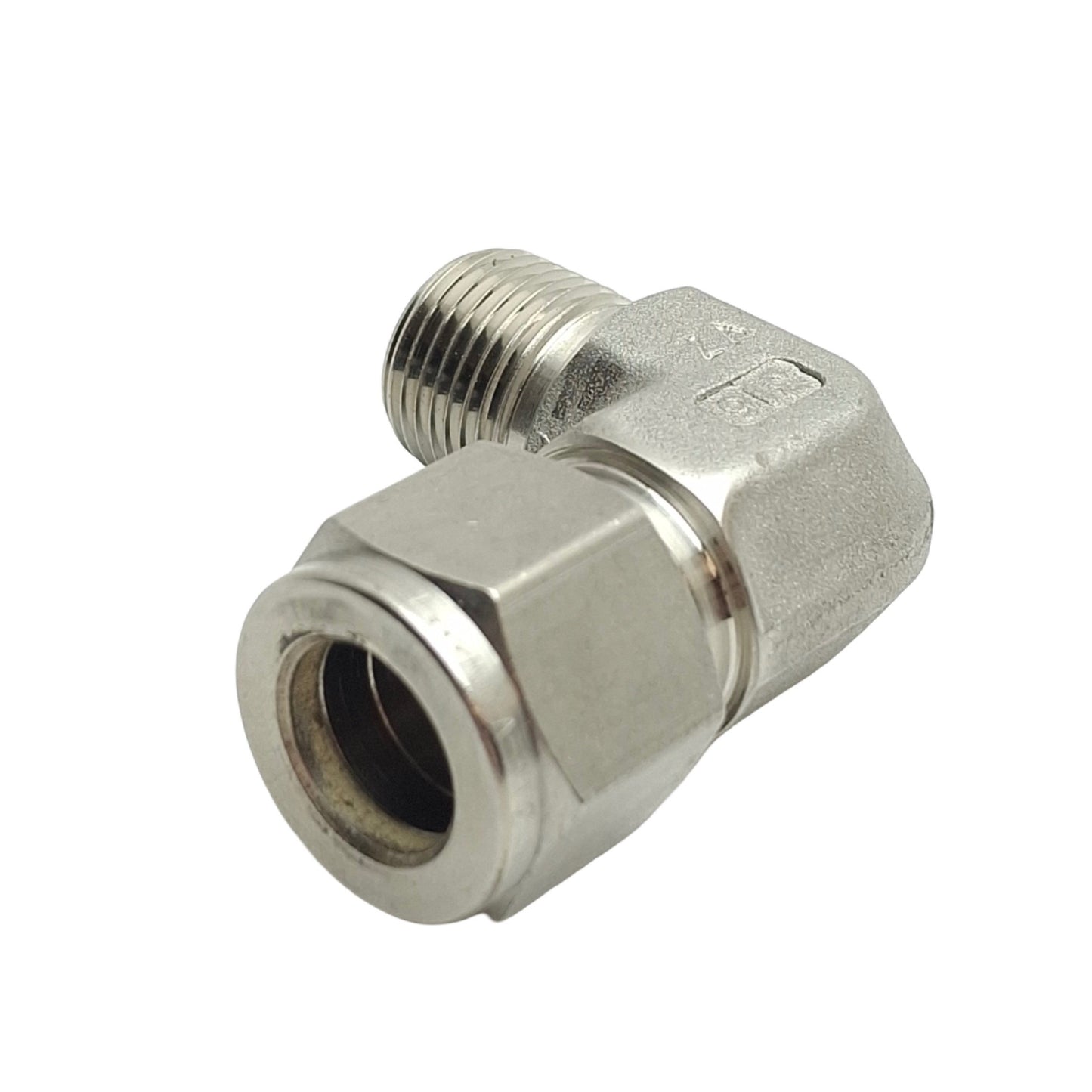 New – Open box SSP ISSD8ME6 Duolok Male Elbow Fitting, 1/2in OD Tube to 3/8in NPT Male, 90°