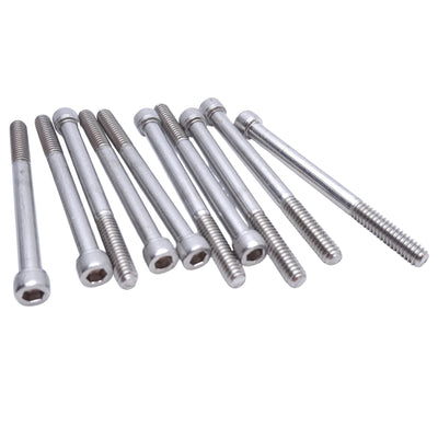 New – Open box Lot of 10 MSC 04735924 Stainless Steel Hex Socket Cap Screw 1/4-20in Thread, 3in