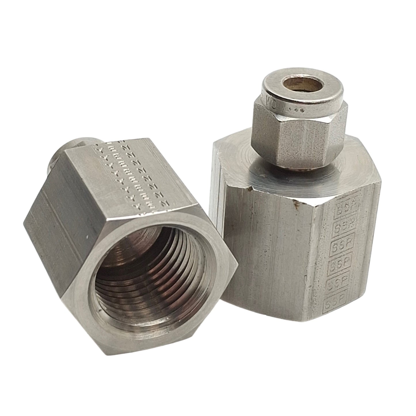 New – Open box Lot of 2 SSP ISSD4FC8 Duolok Female Connector, ø1/4in Tube Ferrule, 1/2in NPT