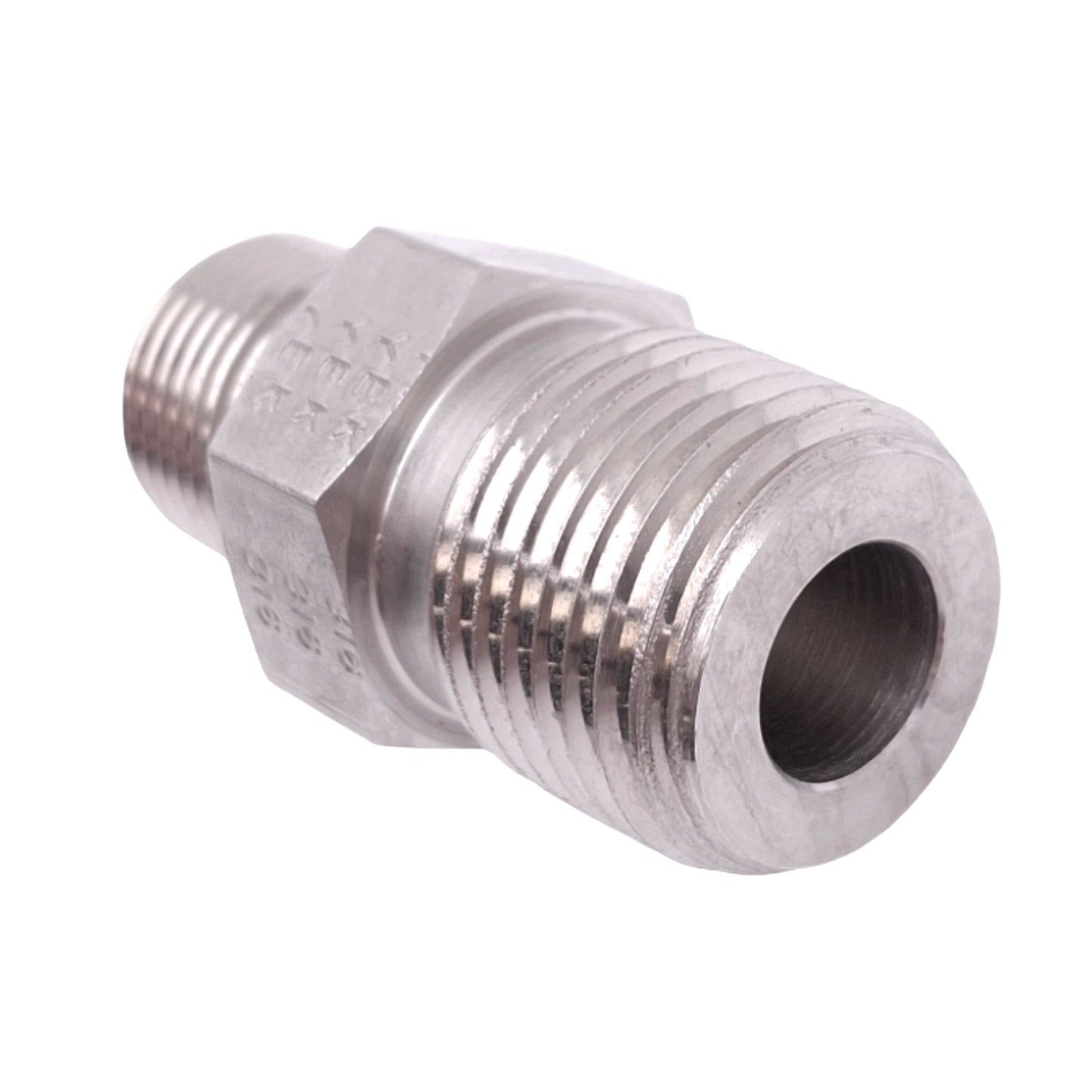 New Parker 8-6 MHN-SS Stainless Steel Hex Long Nipple, 1/2in to 3/8in NPT, 6600psi