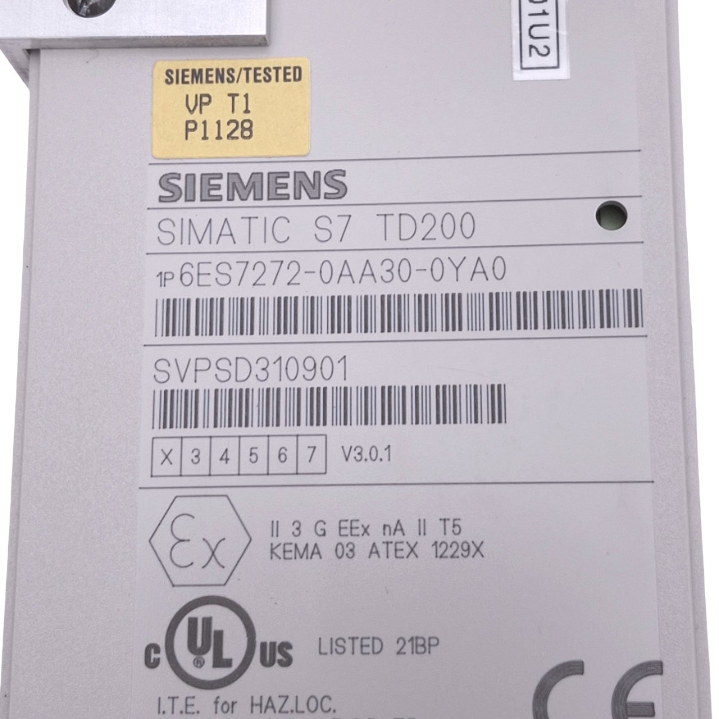Used Siemens 6ES7272-0AA30-0YA0 Simatic S7 TD 200 Operator Interface, RS485, 24VDC