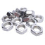 New – Open box Lot of 15 Stainless Steel Jam Nut 3/4in-16 Thread Size, 1-3/32in Width