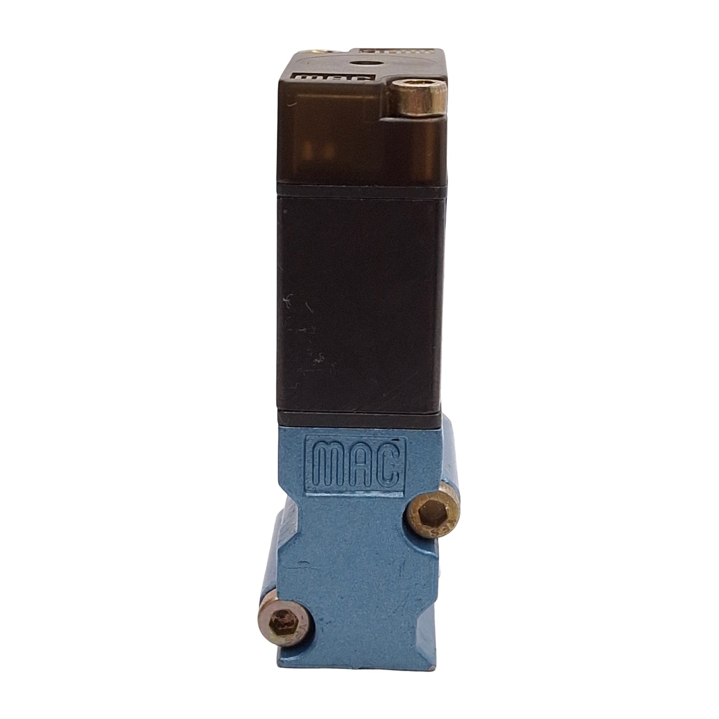 Used Mac 36A-B50-JEJP-1FP Solenoid Valve, Plug-In, 3/2-Way, Vacuum~120psi, 15VDC Coil