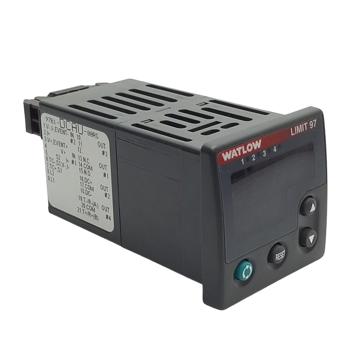 Used Watlow 97B1-DCAU-00RG Temperature Controller Power: 24-28VAC/DC *Missing Bracket
