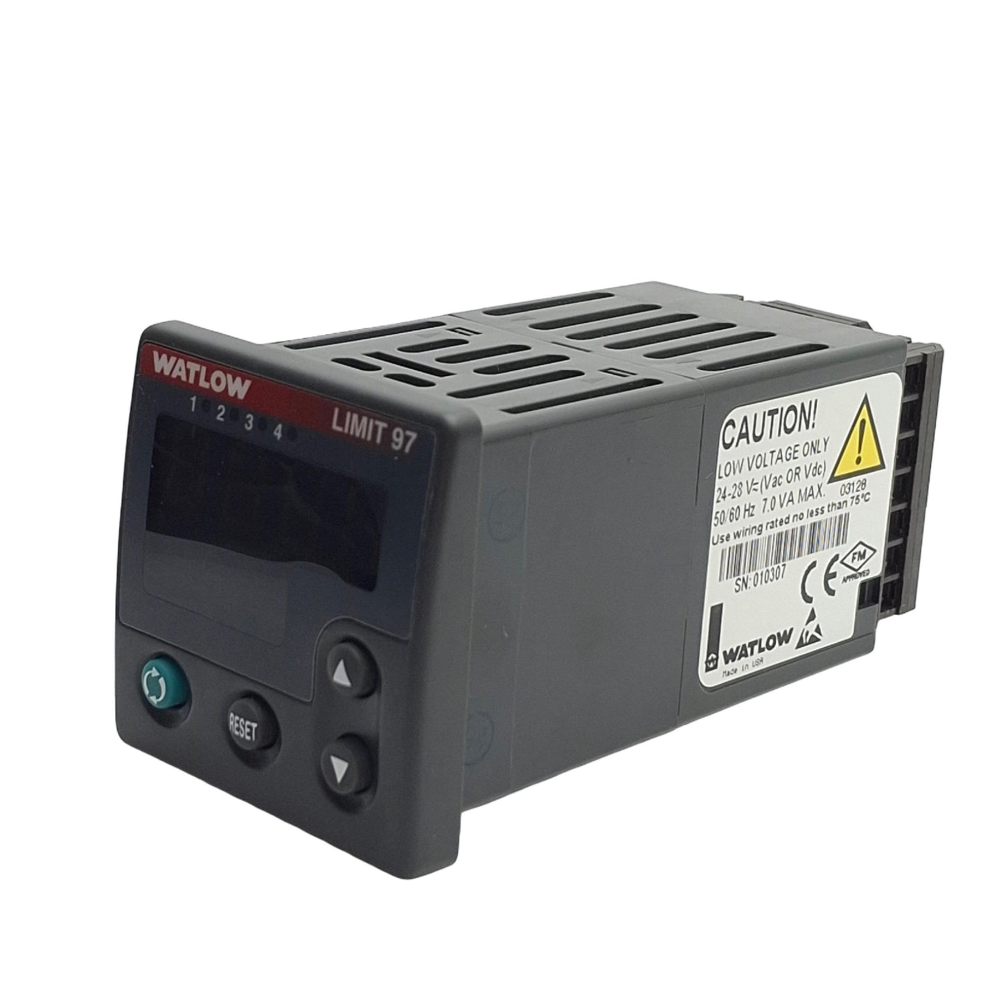 Used Watlow 97B1-DCAU-00RG Temperature Controller Power: 24-28VAC/DC *Missing Bracket