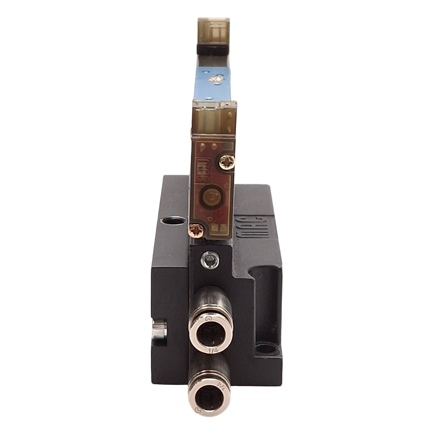 Used MAC 42A-EMD-EAM-GDDA-1KU Solenoid Valve, 5/3-Way, 120psi, 1/4in NPT, 24VDC Coil