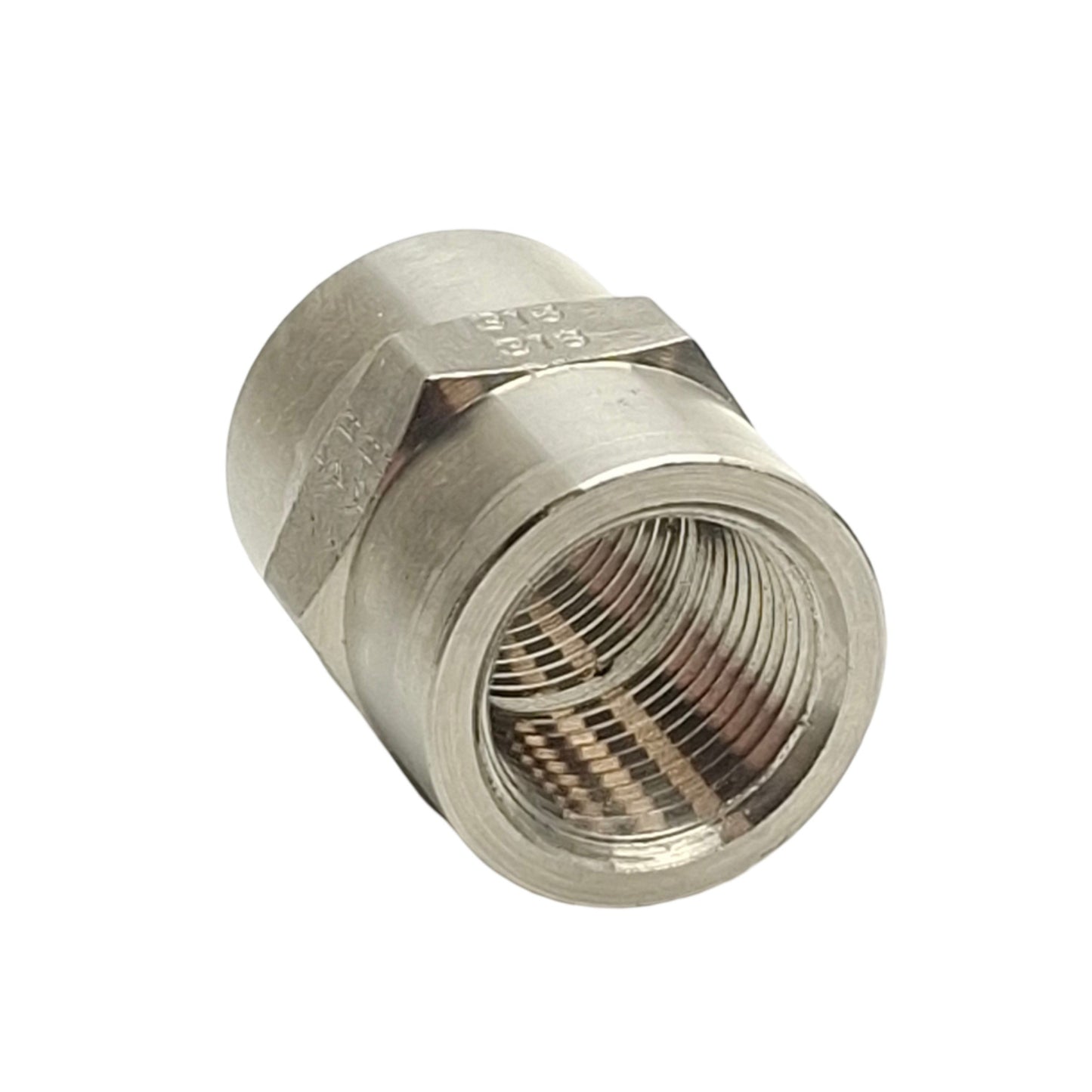 New – Open box Lot of 3 SSP 3/8HC Hex Coupling Pipe Fitting, 3/8in NPT to 3/8in NPT Female