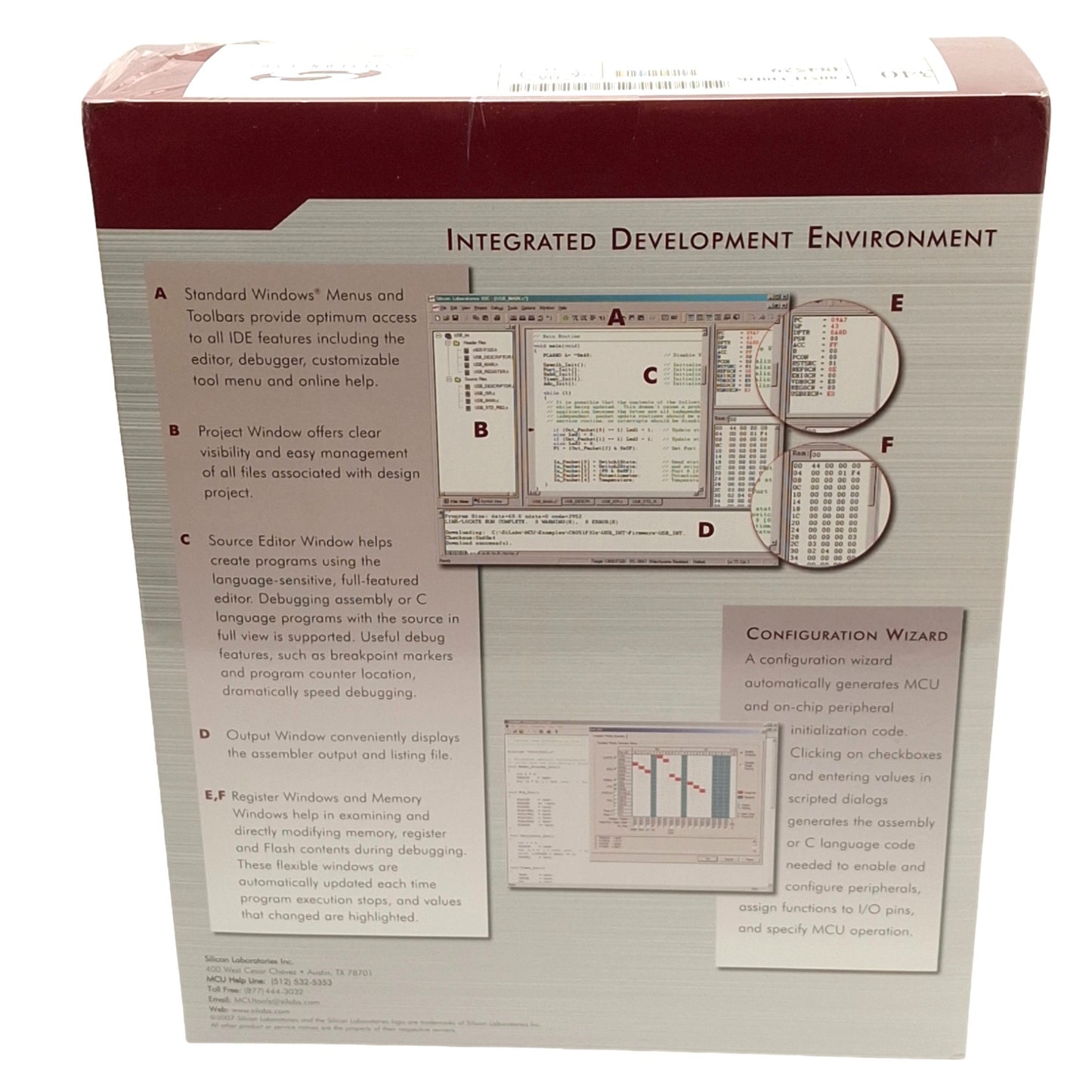 New Silicon Laboratories C8051F340DK Microcontroller Development Kit, 8051 USB RS232