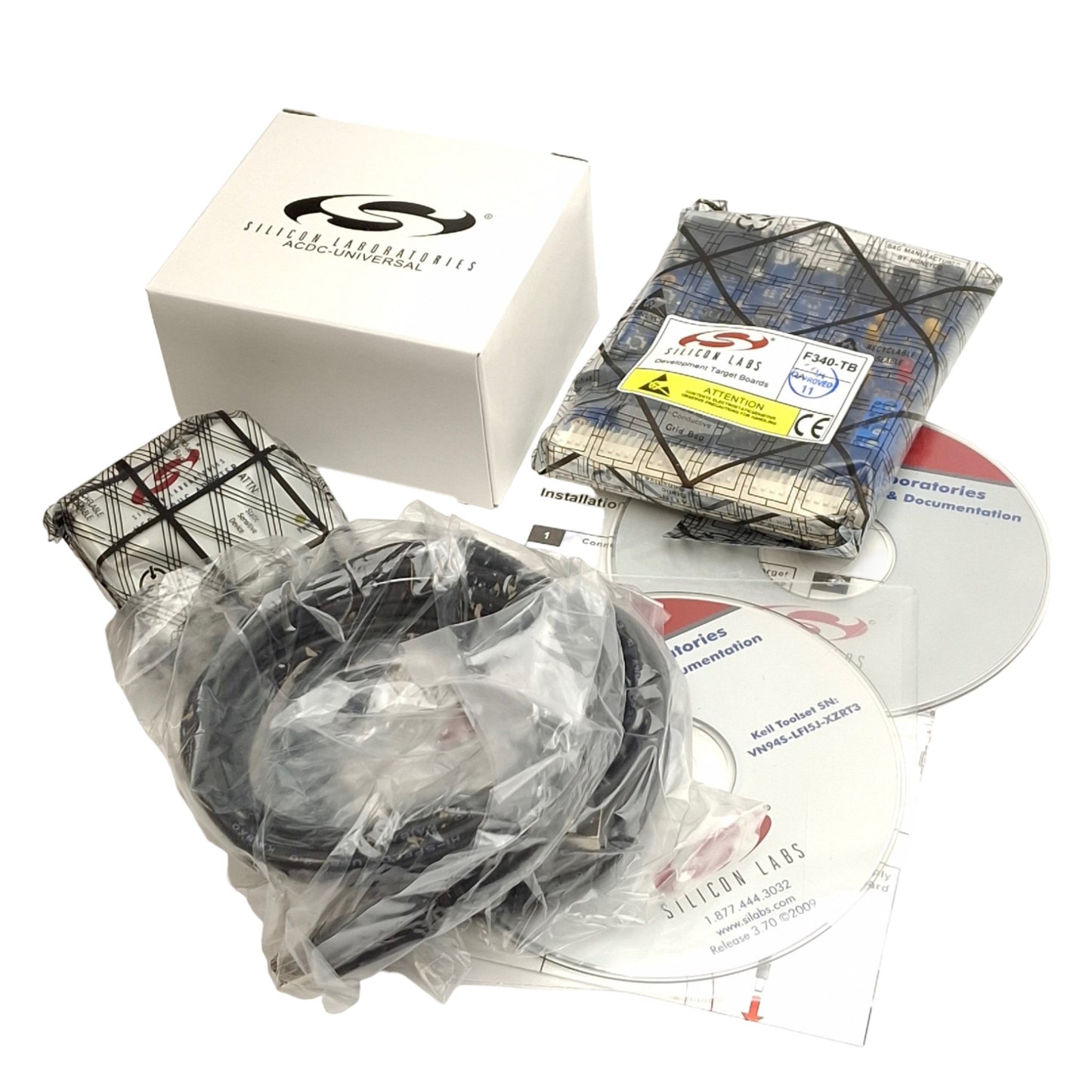 New Silicon Laboratories C8051F340DK Microcontroller Development Kit, 8051 USB RS232