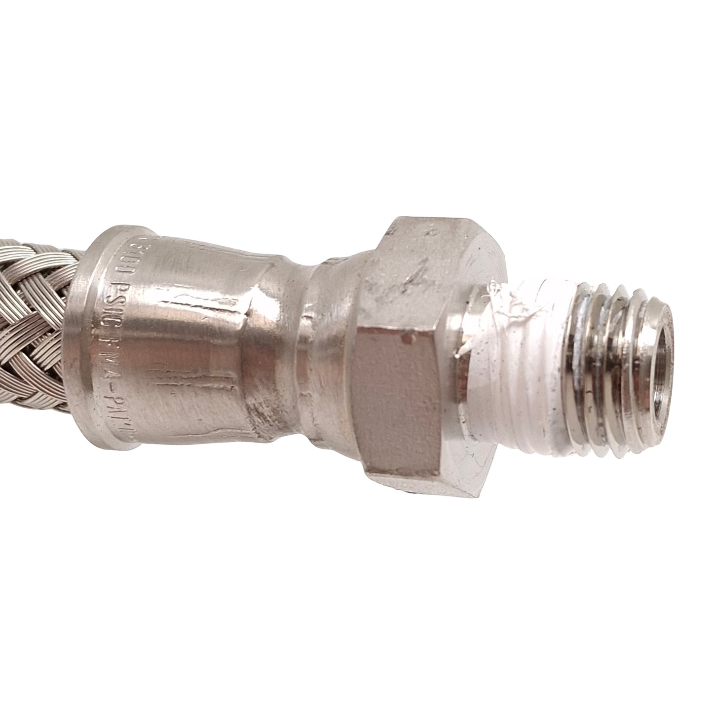Used Swagelok SS-FM4PM4PF4-24 Stainless Steel Convoluted Hose, 1/4NPT Male-Female 24"