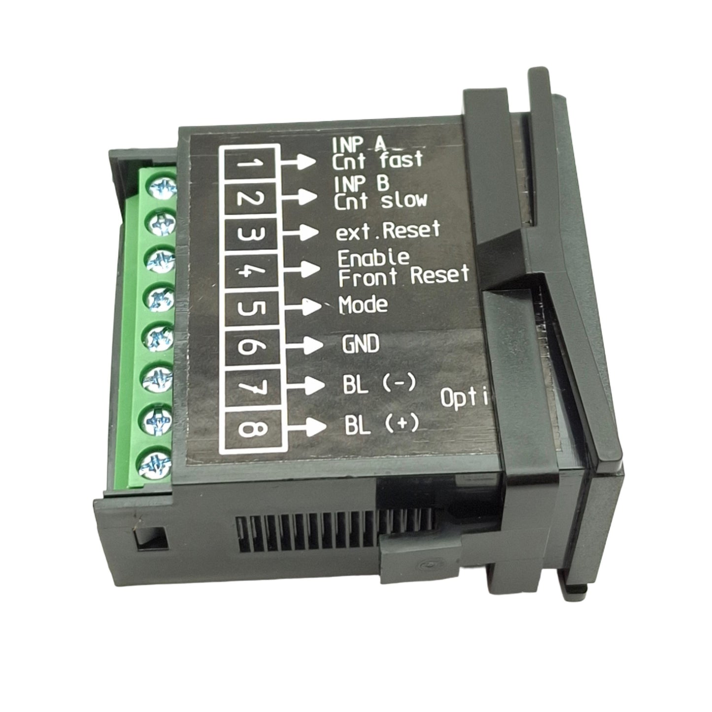 Used Eaton E5-024-C0400 LCD Display Counter/Totalizer, 8-Digit, PNP/NPN, 1/32 DIN