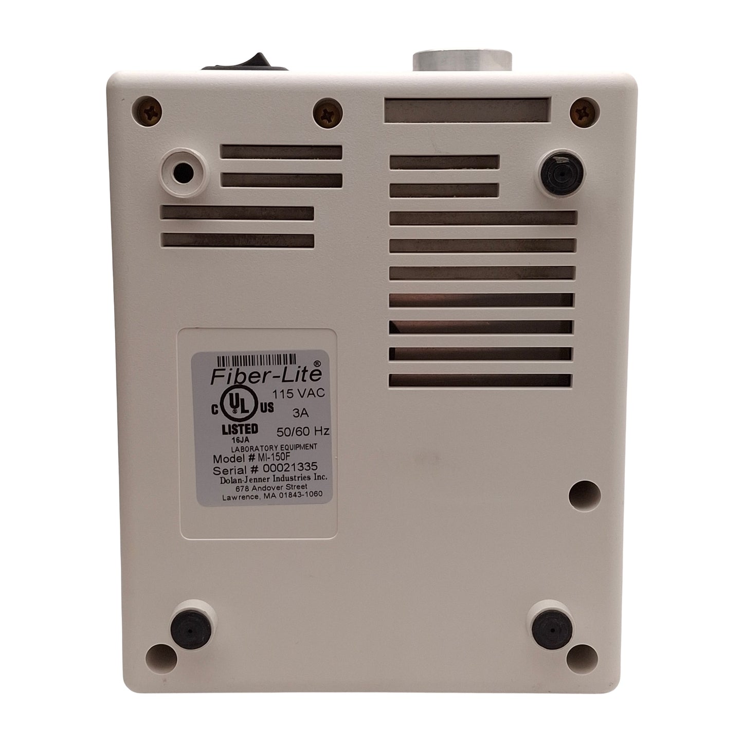 Used Dolan Jenner MI-150F Fiber-Lite Illuminator w/ IR Filter ø15mm White 150W 115VAC
