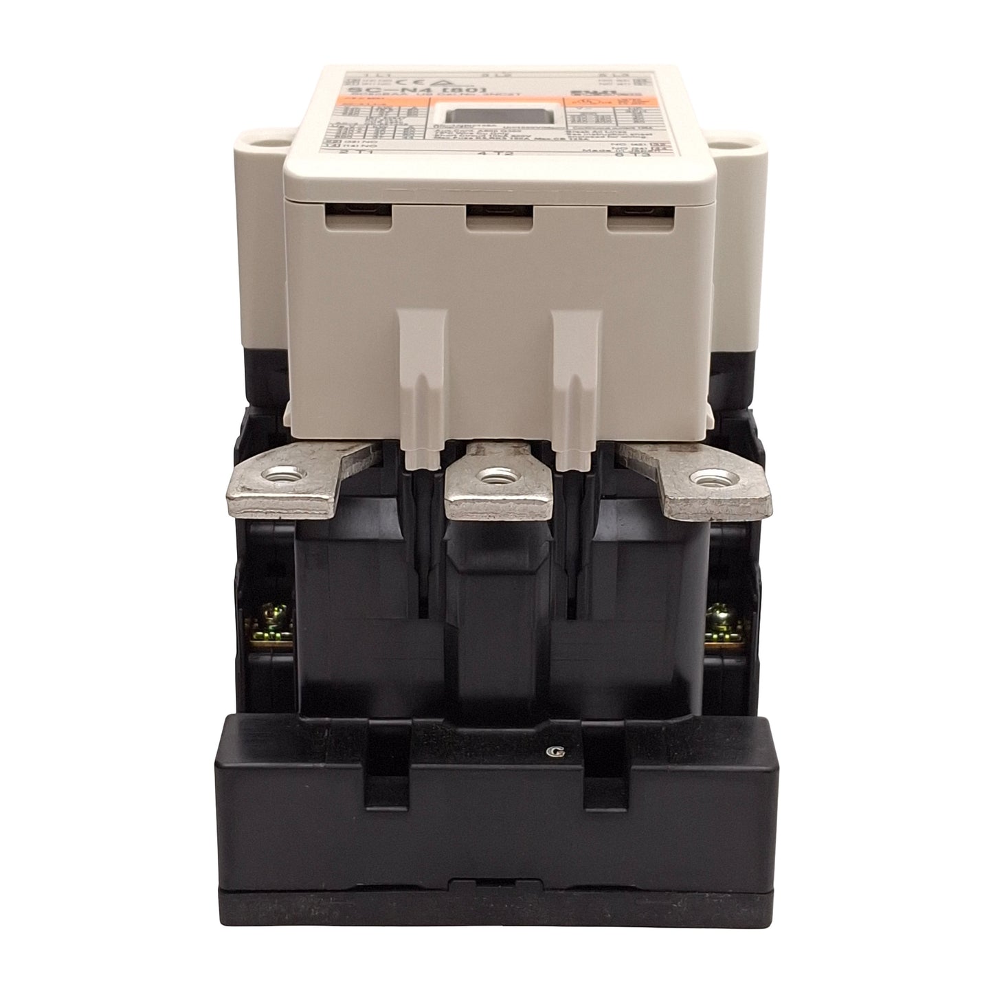 New Fuji SC-N4 Contactor, 3-Pole, 2NO+2NC Aux, 80A, 22kW @ 240VAC, 24-26VAC Coil
