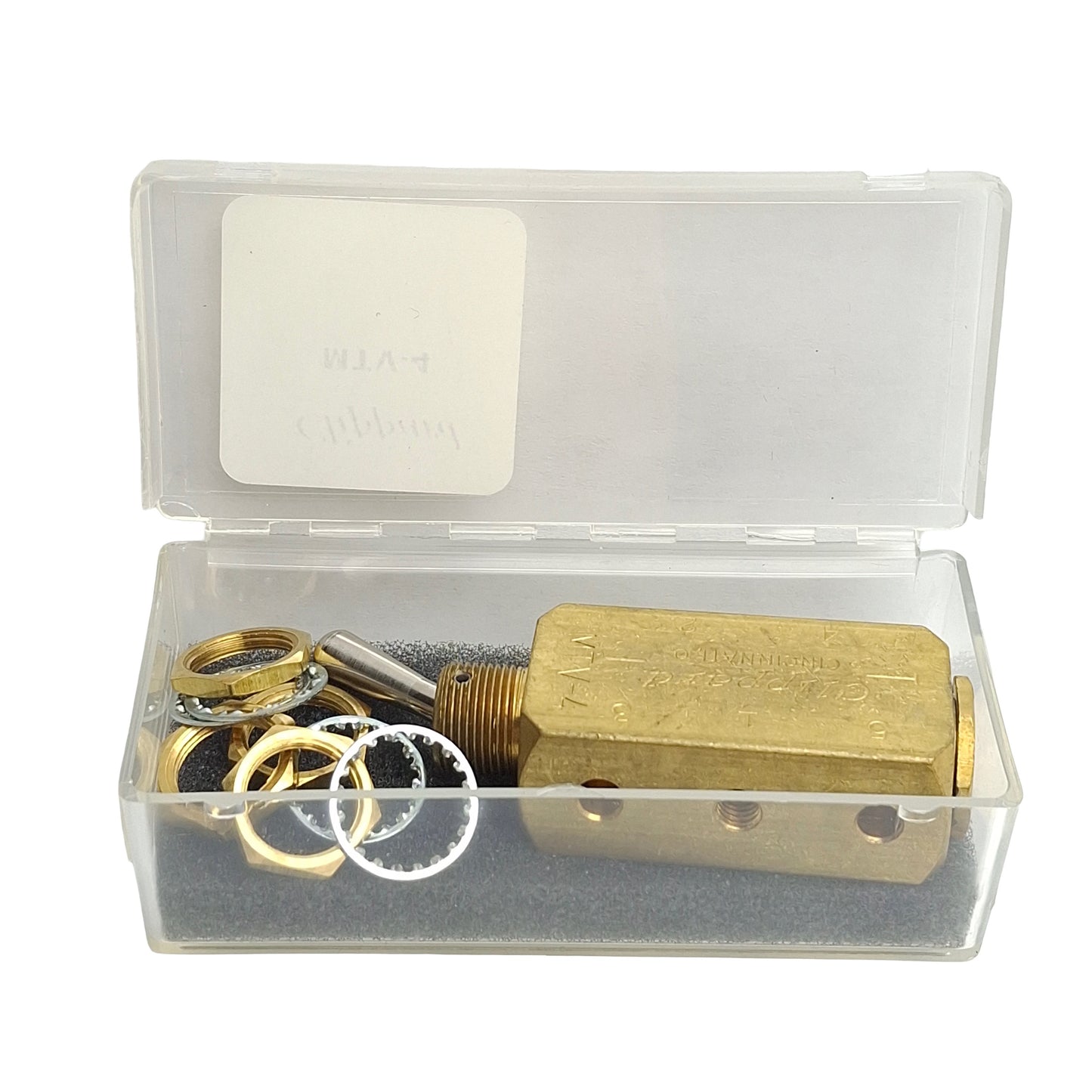 New Clippard MTV-4 Brass Toggle Air Control Valve, 2-Position 5-Port, N/C, 10-32