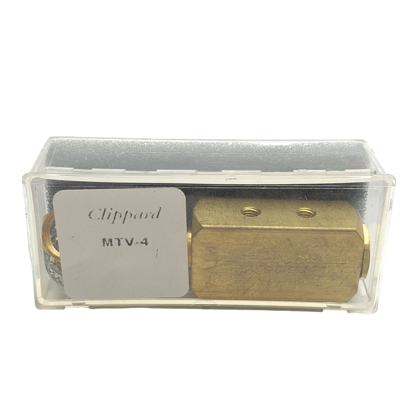 New Clippard MTV-4 Brass Toggle Air Control Valve, 2-Position 5-Port, N/C, 10-32