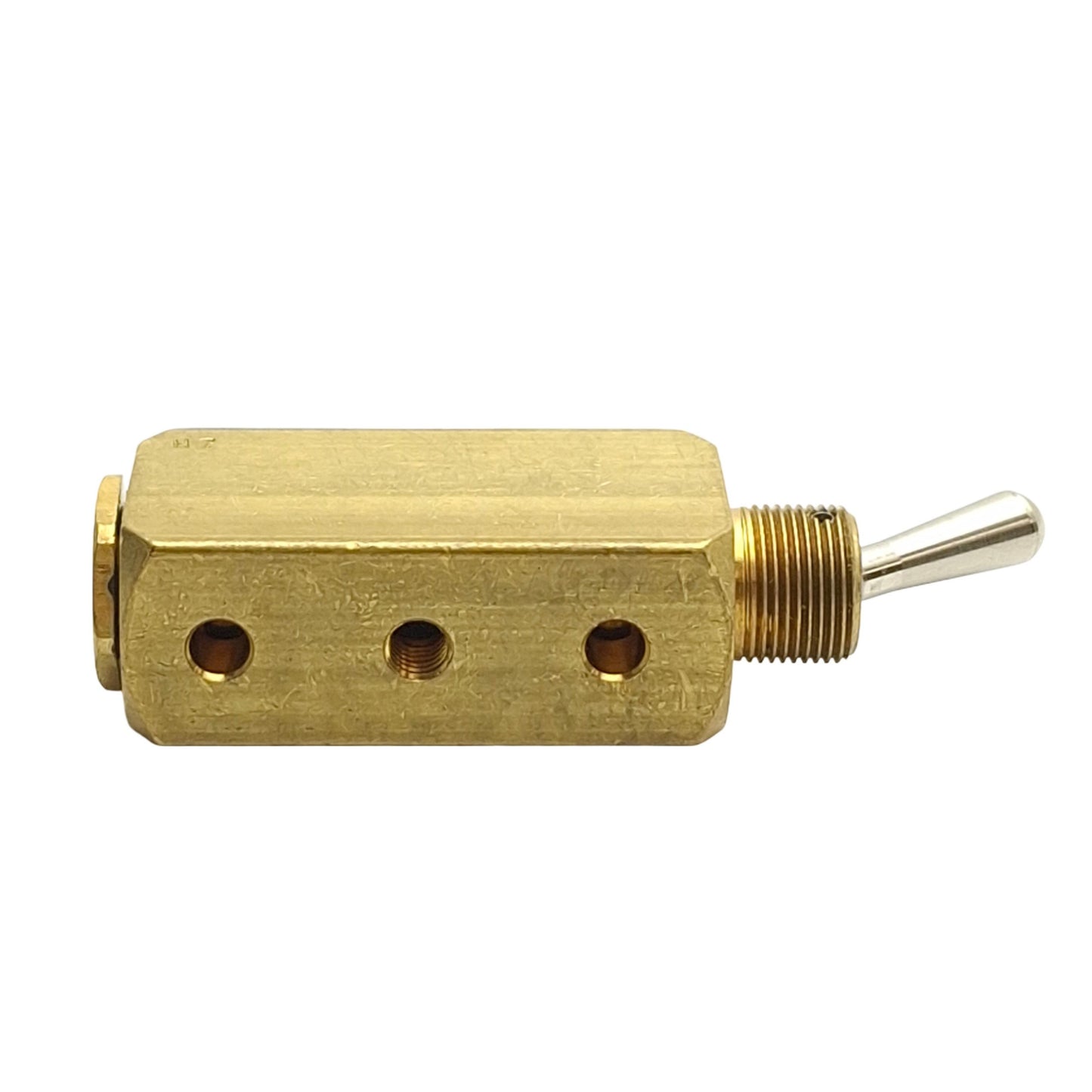 New Clippard MTV-4 Brass Toggle Air Control Valve, 2-Position 5-Port, N/C, 10-32
