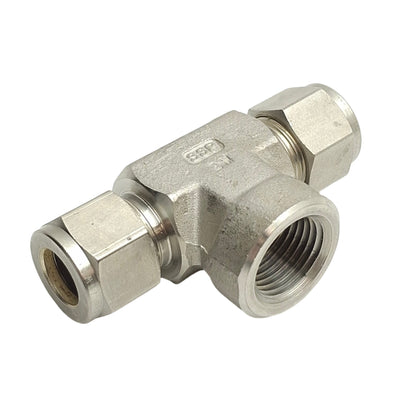 New – Open box SSP ISSD8FBT8 Duolok Female Branch Tee, 1/2in NPT Female to 1/2in OD Tube
