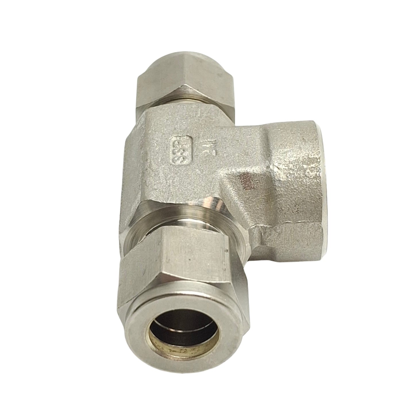 New – Open box SSP ISSD8FBT8 Duolok Female Branch Tee, 1/2in NPT Female to 1/2in OD Tube