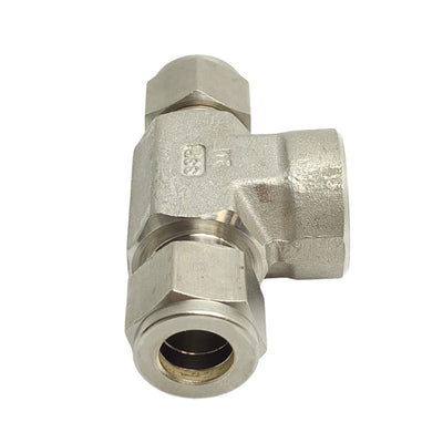 New – Open box SSP ISSD8FBT8 Duolok Female Branch Tee, 1/2in NPT Female to 1/2in OD Tube