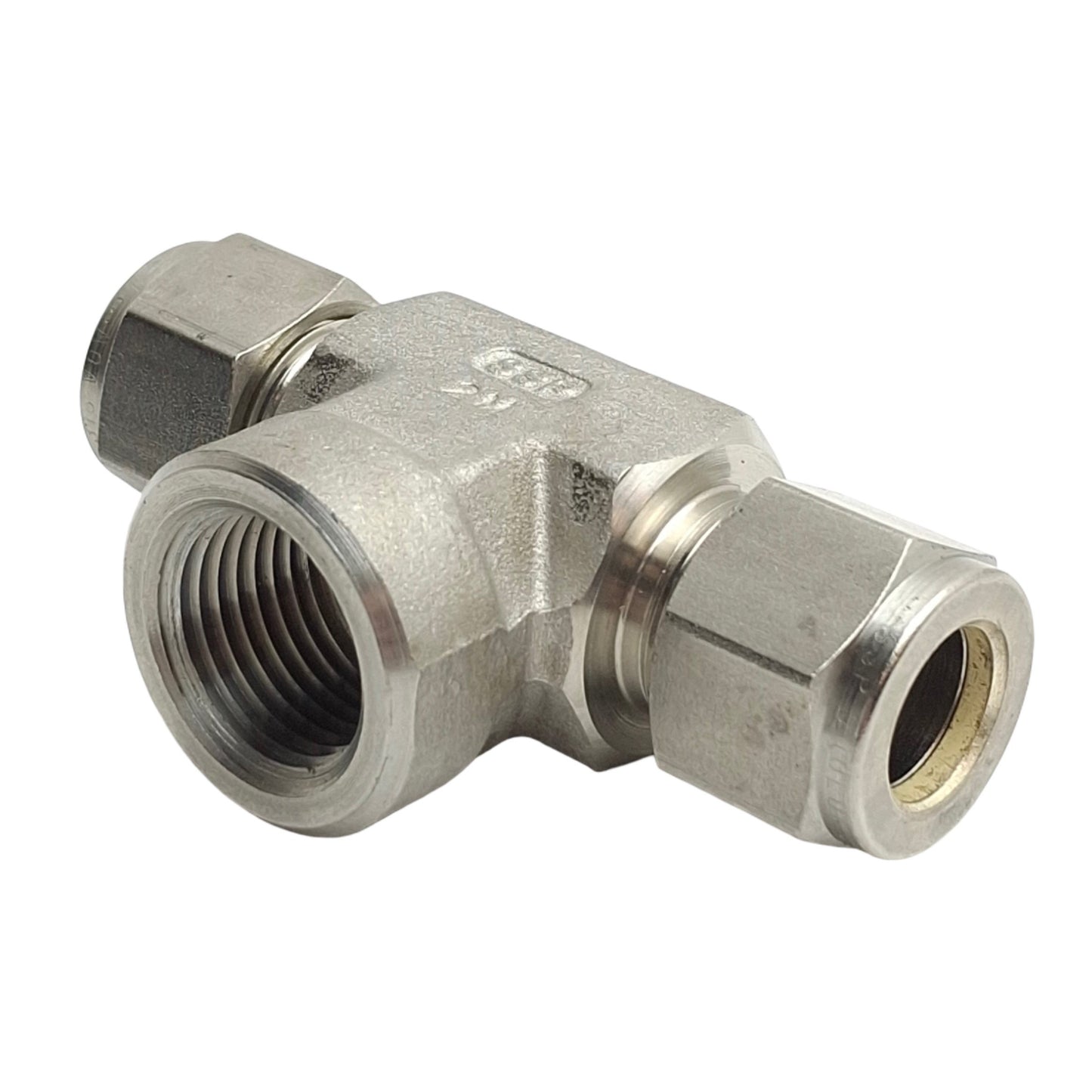 New – Open box SSP ISSD8FBT8 Duolok Female Branch Tee, 1/2in NPT Female to 1/2in OD Tube