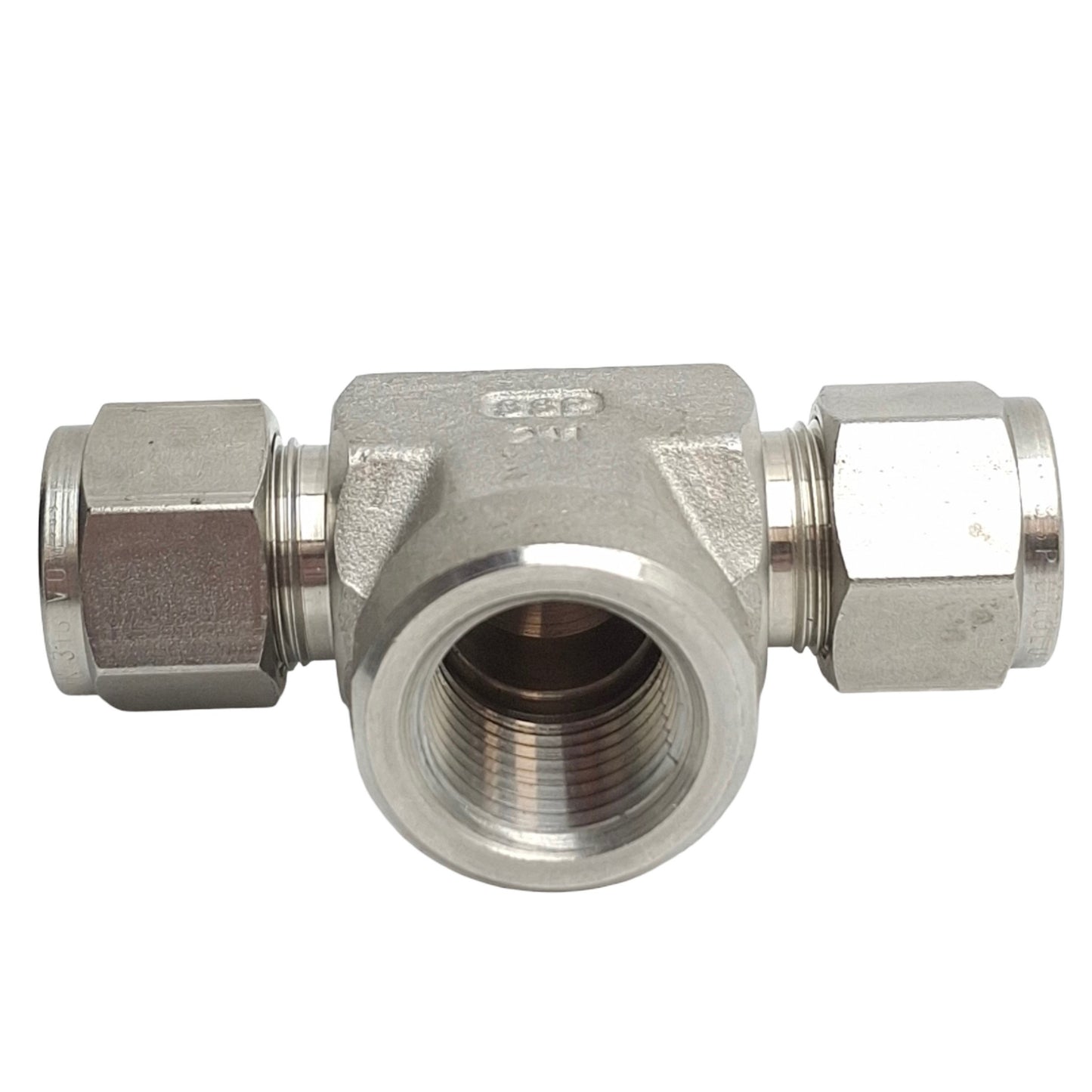 New – Open box SSP ISSD8FBT8 Duolok Female Branch Tee, 1/2in NPT Female to 1/2in OD Tube