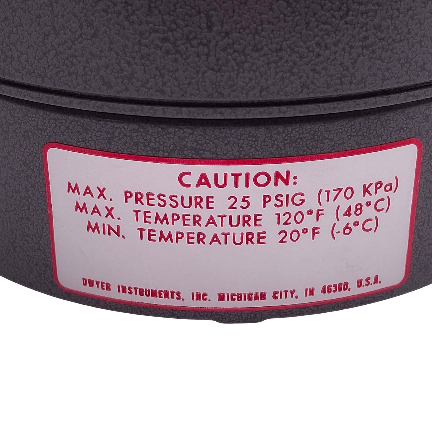 New – Open box Dwyer 3100MR-CBL20 Photohelic Pressure Switch/Gauge 24VDC SPDT NO/NC, 0-100inH₂O