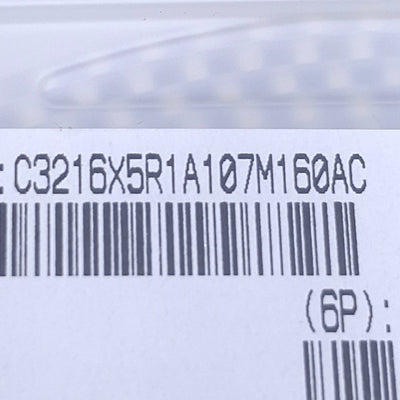New Lot of 1800 TDK C3216X5R1A107M160AC Multilayer Ceramic Chip Capacitor 100uf