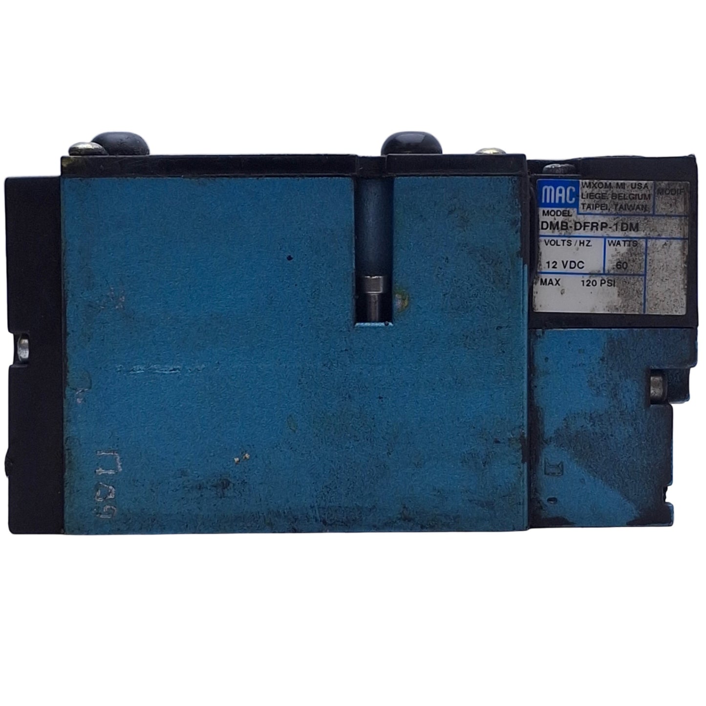 Used MAC 92B-AAB-000-DM-DFRP-1DM Solenoid Piloted Valve 5 Position 2 Port,120PSI Max