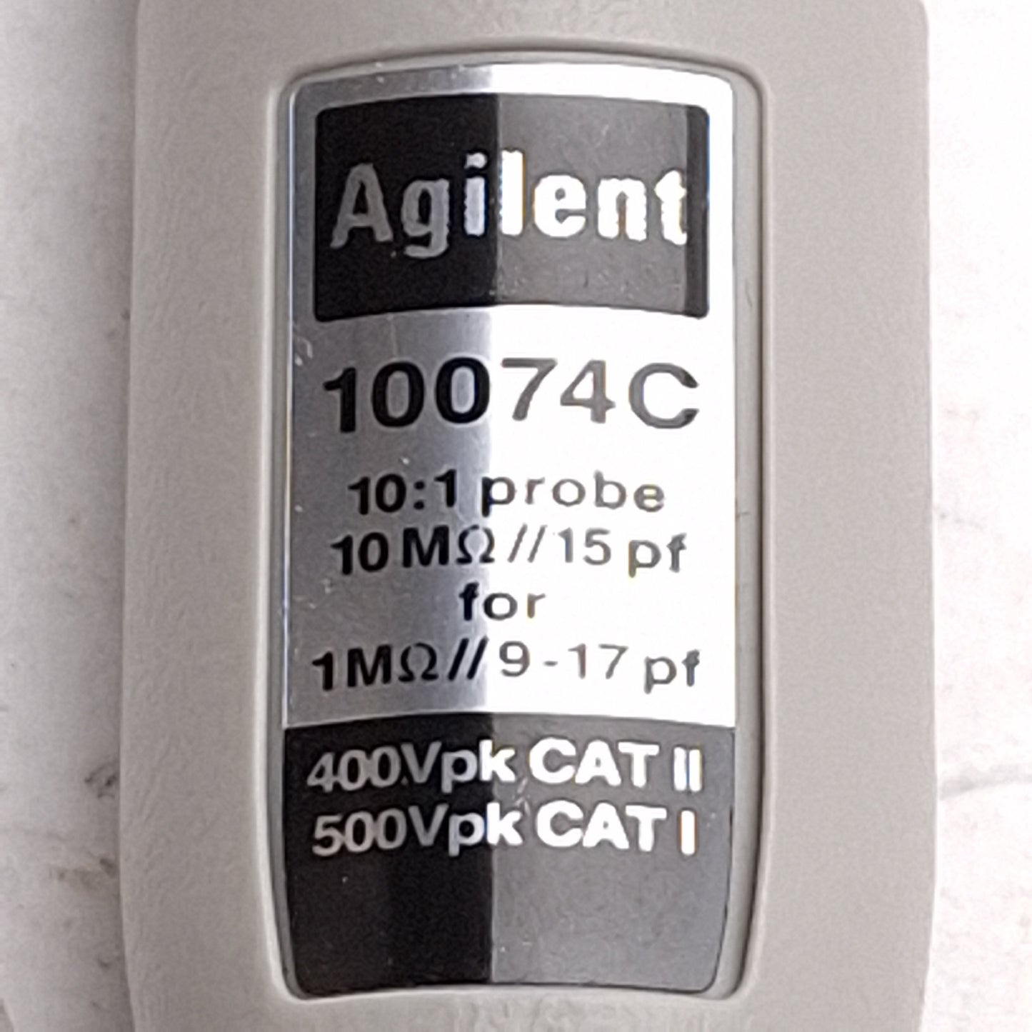 Used Agilent 10074C Oscilloscope Probe, 10:1, 150MHz, 10MΩ, 15pF, 500Vpk, BNC
