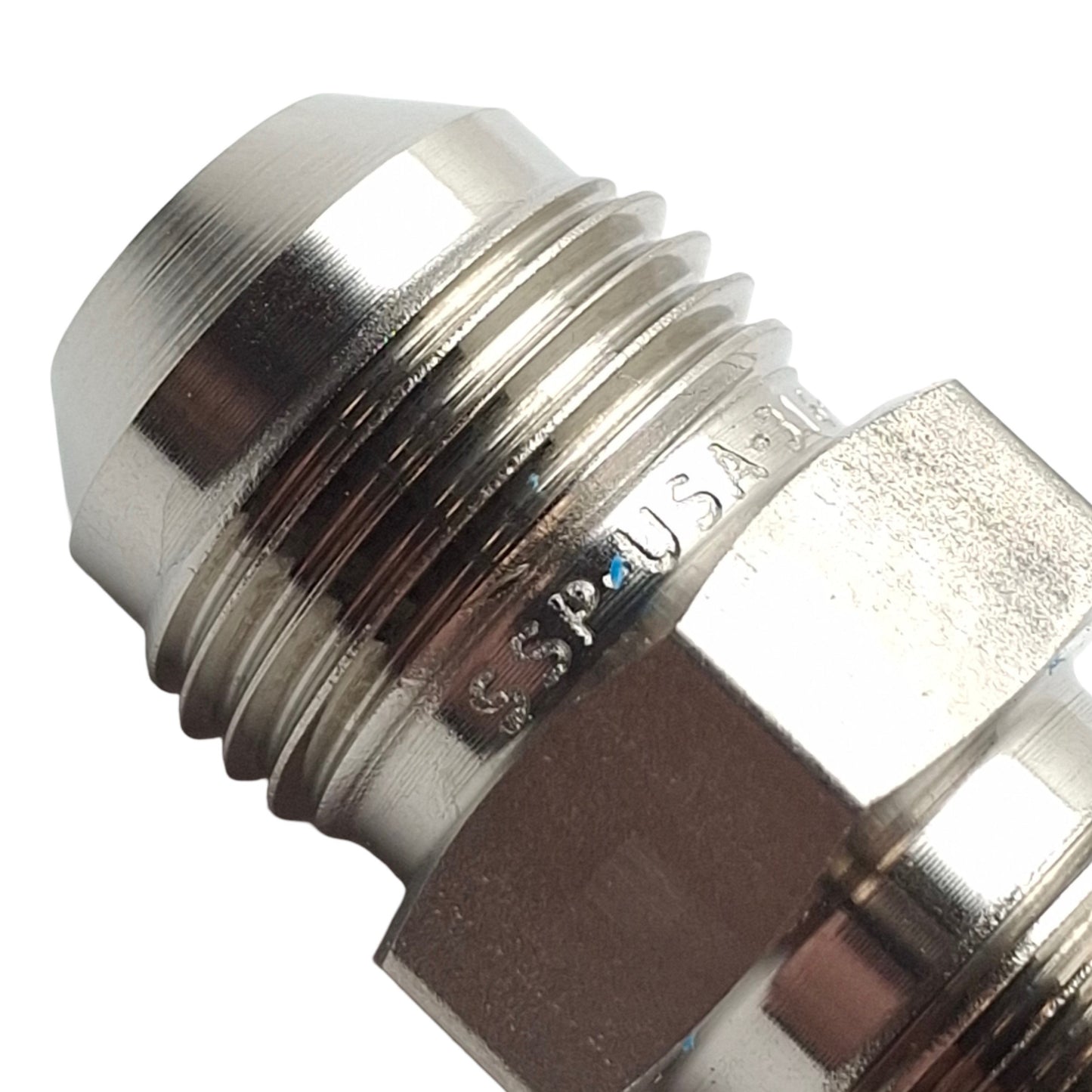 New – Open box Lot of 5 SSP J8C Male Connector, Male SAE 37° Flare to Male 3/8in NPT, Stainless