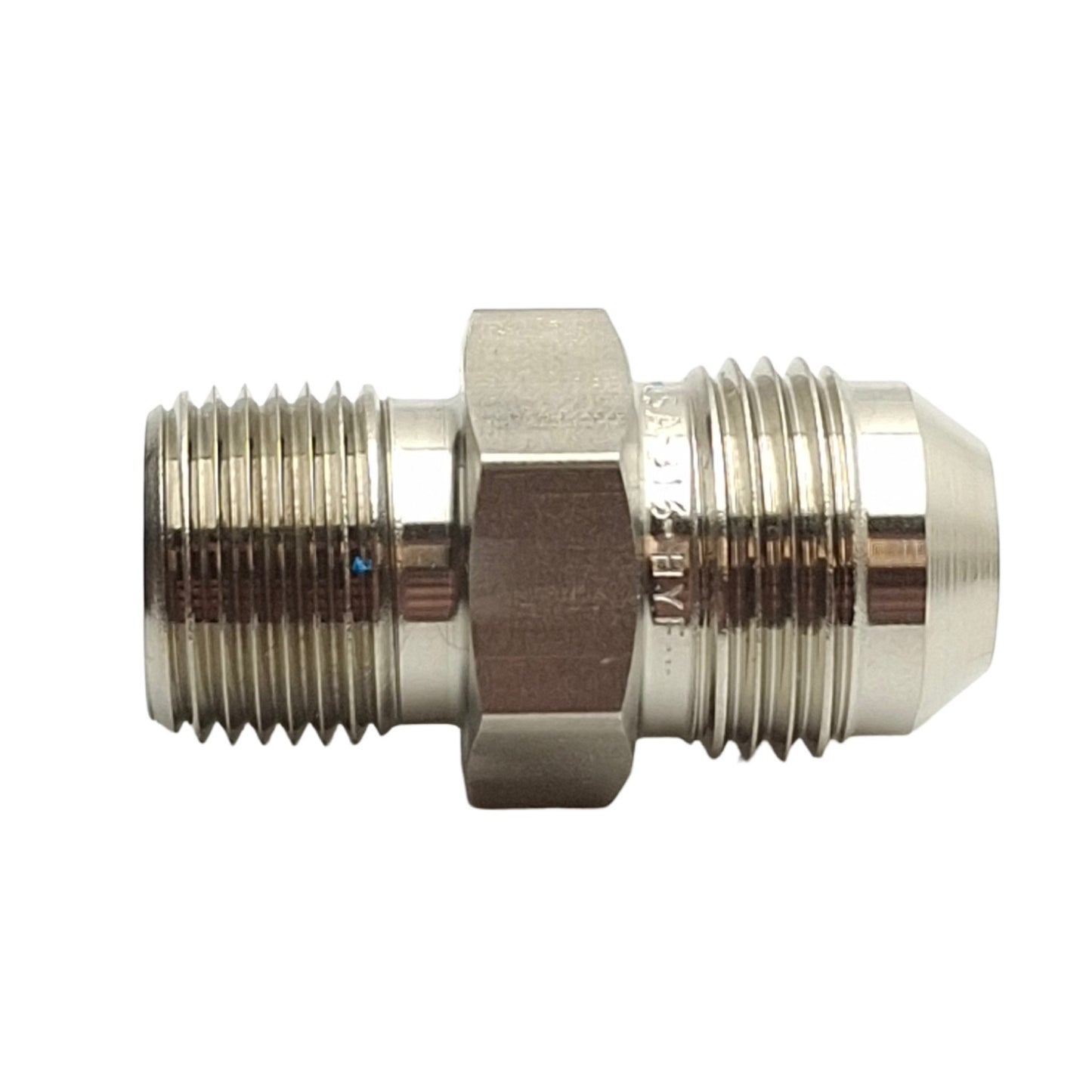 New – Open box Lot of 5 SSP J8C Male Connector, Male SAE 37° Flare to Male 3/8in NPT, Stainless