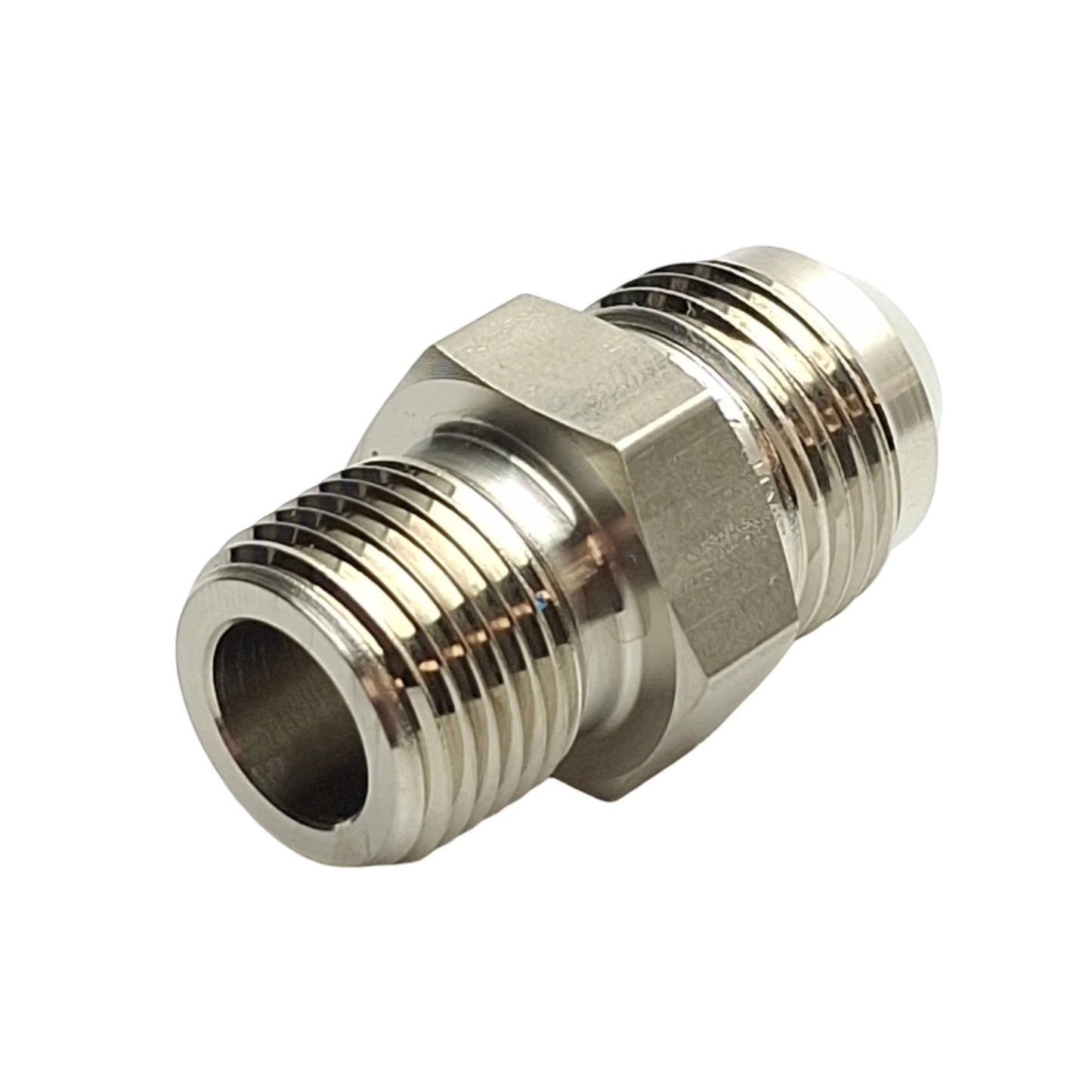 New – Open box Lot of 5 SSP J8C Male Connector, Male SAE 37° Flare to Male 3/8in NPT, Stainless