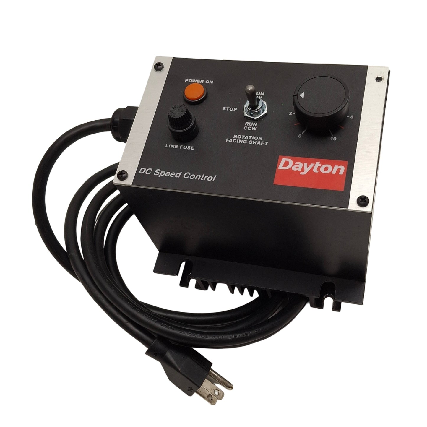 Used Dayton 1F800H Speed Controller, 120VAC Input, 90VDC Output, 9 Foot Cord