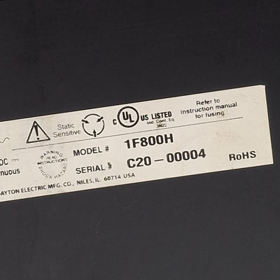 Used Dayton 1F800H Speed Controller, 120VAC Input, 90VDC Output, 9 Foot Cord