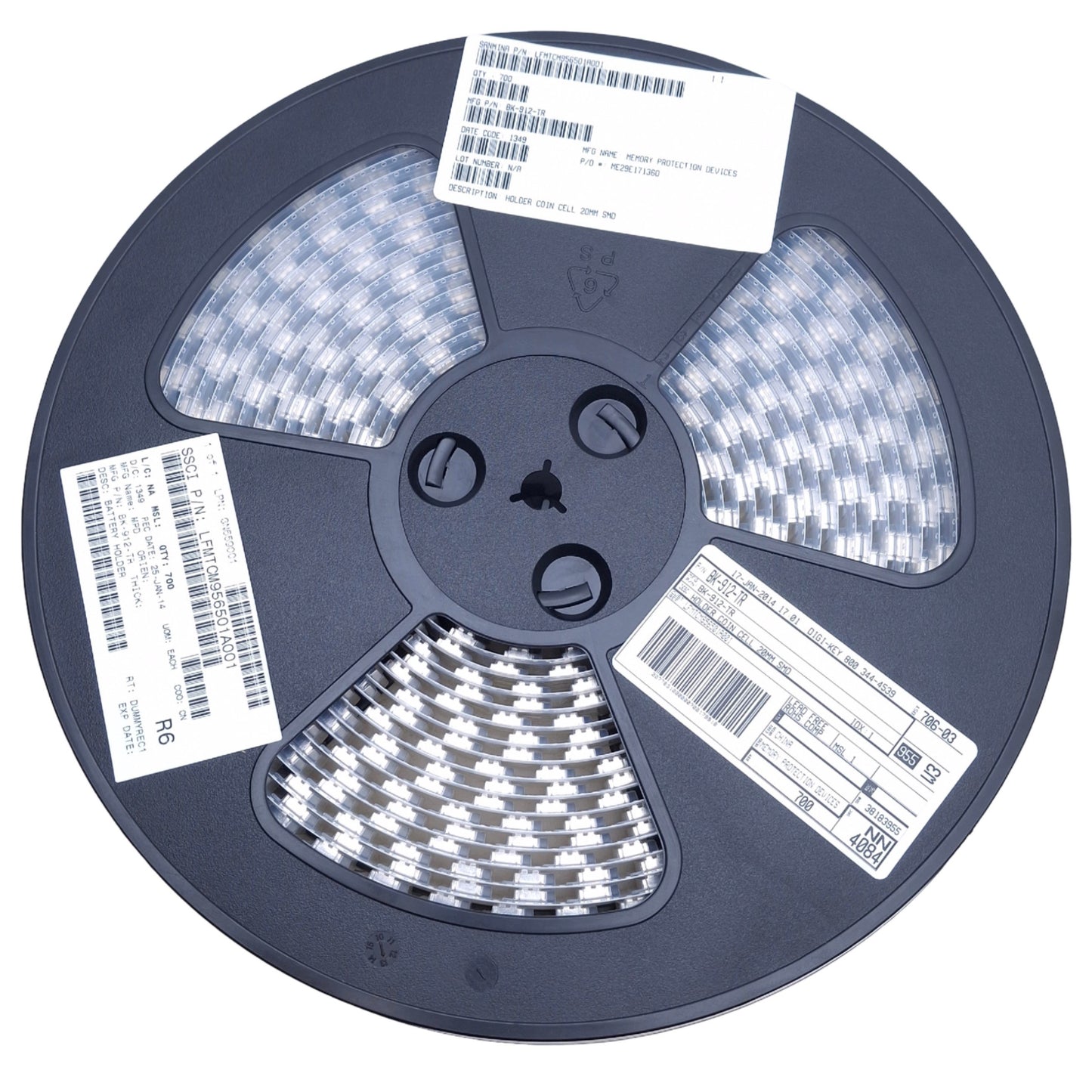 New Lot of 700 Memory Protection Devices BK-912-TR Battery Retainer Coin ø20mm