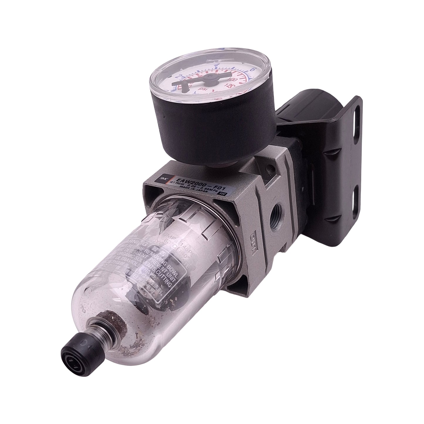 Used SMC EAW2000-F01 Filter Regulator, 0.05~0.85MPa Set, 1MPa Max, 1/8in NPT, 5µm