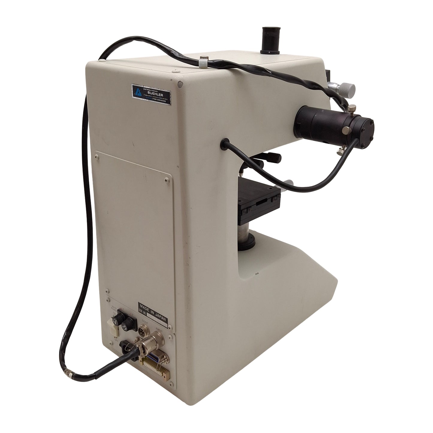Used Beuhler Micromet 4 Micro Hardness Tester, RS232C, IEEE 488 GPIB, 110VAC *Lens*