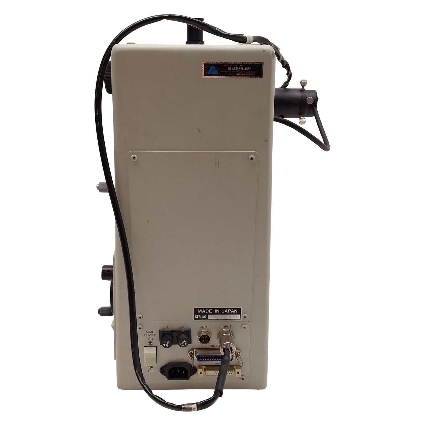 Used Beuhler Micromet 4 Micro Hardness Tester, RS232C, IEEE 488 GPIB, 110VAC *Lens*