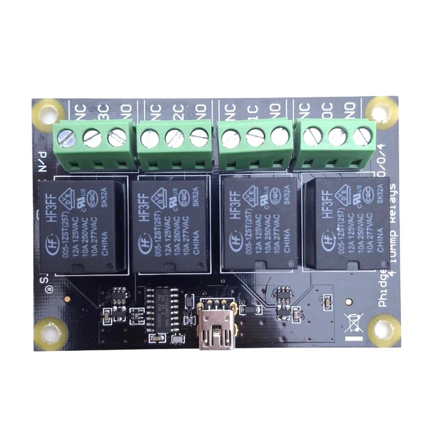 Used Phidgets 1014_2 Interface Kit Mini-USB, SPDT, 20cpm, 30VDC 7A/277VAC 12A Max