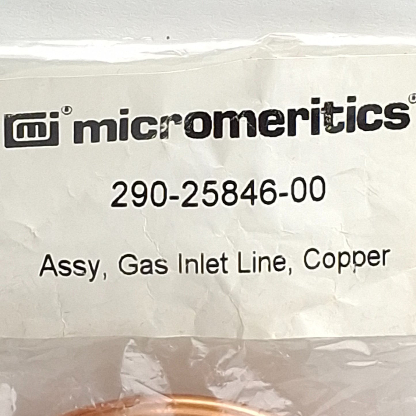 New Micromeritics 290-25846-00 Gas Inlet Line Assembly ø1/8in x 6ft, For 3Flex