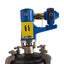 Used Silvan Pressure Tank w/ Binks Mixer Gearbox, ø9" x 19" Inner, 5 Gal, ø2" Outlet